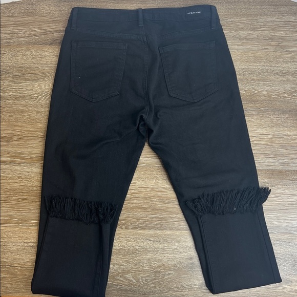 🖤 Just Black Denim Fringe Ankle Skinny Jeans – Black – Size 29 – Made in USA - Picture 3 of 12